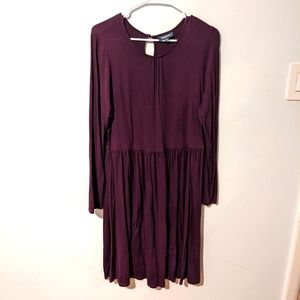 ModCloth Your’s Truly Purple Long Sleeve Dress Size XL